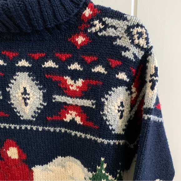 Vintage Ralph Lauren Chunky Hand Knit Turtleneck Sweater Size Small - Picture 9 of 11